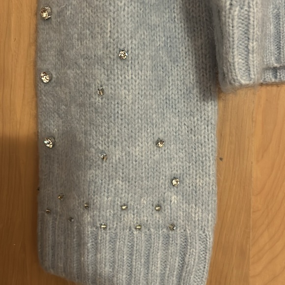 Joie Light Blue Sweater with Rhinestone Details - Picture 3 of 4